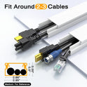 Delamu Cord Hider, 157in Wire Covers for Cords on Wall, Premium Cable Hider Cord Covers for Wires, Cable Management Wire Hiders for TV, Cable Raceway Kit, W0.95 H0.55in, White