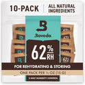 Boveda 62% Two-Way Humidity Control Packs For Storing ½ oz – Size 4 – 10 Pack – Moisture Absorbers for Small Storage Containers – Humidifier Packs – Hydration Packets in Resealable Bag