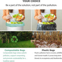 Compostable Trash Garbage bags,AYOTEE 13-15 Gallon Tall Kitchen Trash Bags,Heavy Duty Unscented 1.18Mils 55 Liter,60 Count,Strong Thicken Rubbish Waste Can Liners for Kitchen Garden Home