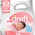 Dreft Stage 1 Newborn Baby Liquid Laundry Detergent, Gentle on Sensitive Skin, HE Compatible, 114 loads