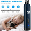 Casfuy Dog Nail Grinder Upgraded - Professional 2-Speed Electric Rechargeable Pet Nail Trimmer Painless Paws Grooming & Smoothing for Small Medium Large Dogs & Cats(Dark Blue)