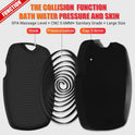 Silicone Body Scrubber - Anti Zinc Infused-Highly Elastic Bristles Exfoliating Body Scrubber for Shower Body,Cellulite Reduction,Blood Circulation- Black