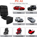 Car Seat Protector 1 Pack Car Seat Cushion Mat Thickest Padding,Waterproof 600D Fabric Car Seat Covers for Non-Slip Backing Mesh Pockets for Baby and Pet (Black, 1 Pc)