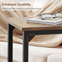 AMHANCIBLE C Shaped Side Table, End Tables Living Room Set of 2, Slide Under Couch Table for Sofa, TV Trays for Bedroom, Small Space, Rustic Brown HET02CBR