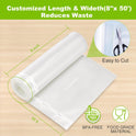 Bonsenkitchen Vacuum Sealer Bags, 8" x 50' Rolls 2 pack for Food Storage Saver, Bpa Free, Heavy Duty, Commercial Grade Textured Food Roll, Customized Size Bag for Sous Vide Cooking,VB3209