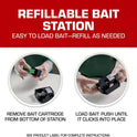 Tomcat Mouse Killer, Child and Dog Resistant Refillable Station — Weather-Resistant Indoor/Outdoor Bait Station with Clear Monitoring Lid, 1 Station and 16 Bait Blocks