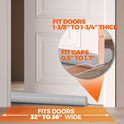Holikme Door Draft Stopper Door Sweep Weather Stripping Noise Blocker Window Breeze Blocker Adjustable Draft Door Closers, Grey