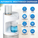Automatic Mouthwash Dispenser for Bathroom,Bathroom Accessories 19.4 Fl Oz Dispensers with Magnetic Cups,Wall Mounted Dispenser,Suitable for All Age Groups,White