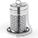 Reinmoson Tea Strainers for Loose Tea, Extra Fine Mesh Tea Infuser, 304 Stainless Steel & Updated Slim Threaded Lid, Loose Leaf Tea Steeper for Black Tea, Rooibos, etc