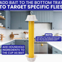 Fly Stick Sticky Fly Traps for Indoors Outdoor 6pk. Non-Toxic Super Sticky Hanging Flies Catcher Paper Tape Strips for Home. Catches All Bugs and gnats. Indoor Outdoor House Flying Insect Trap