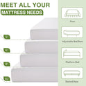 EGOHOME 10 Inch Queen Mattress, Memory Foam Mattress in a Box with Cooling Green Tea Gel, Relieve Pressure with Medium Support, CertiPUR-US Certified, 80''L x 60''W, White