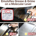 Bull Shot BBQ, Foaming Grill Cleaner, AS SEEN ON TV, Professional Strength Foam Spray Emulsifies Burnt Grease & Char on Grates, Racks, Pans, Smokers & Griddles Cleans in Just 10 Min - Made in the USA