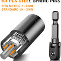 Universal Socket Tools Gifts for Men Dad Him Husband Teen Boys Women Cool Stuff Ideas Gadgets Gifts Fathers Day Birthday Christmas Stocking Stuffers Grip Socket Set with Power Drill Adapter