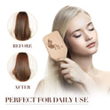 Hair Brush Boar Bristle Hairbrush for Thick Curly Thin Long Short Wet or Dry Hair Adds Shine and Makes Hair Smooth, Best Paddle Hair Brush for Men Women Kids