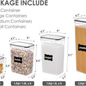 Airtight Food Storage Containers with Lids, Vtopmart 24 pcs Plastic Kitchen and Pantry Organization Canisters for Cereal, Dry Food, Flour and Sugar, BPA Free, Includes 24 Labels，Black