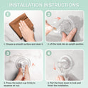 VIS'V Wreath Hanger, Large Suction Cup Wreath Hooks, Heavy Duty, 22 LB Capacity, Removable and Reusable, Clear, 2 Pcs