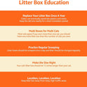 Basics Large Cat Litter Box with High Sides, Open Top, Includes Scoop, 19 x 15 x 11.75 inches, Grey/Beige