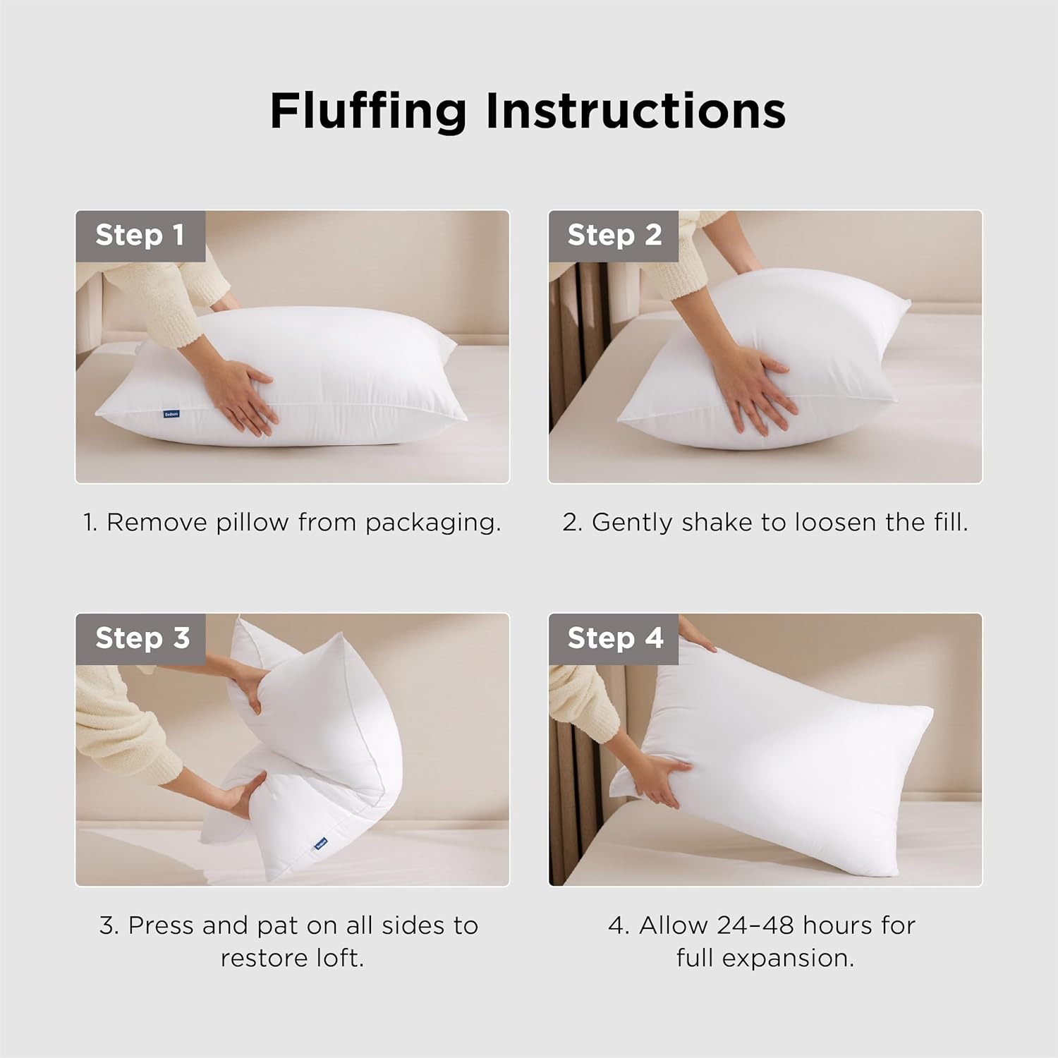 Bedsure Pillows Queen Size Set of 2 - Soft Bed Pillows for Sleeping 2 Pack, Fluffy and Supportive, Hotel Quality, Original Down Alternative Filling for Side, Back Sleepers