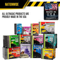 Ultrasac Contractor Bags 42 Gallon (20 PACK/w FLAP TIES), 32.75 x 44.5-3 MIL Thick Large Black Heavy Duty Industrial Garbage Trashbags for Professional Construction and Commercial use