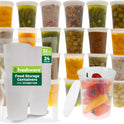 Freshware Food Storage Containers [24 Set] 32 oz Plastic Deli Containers with Lids, Slime, Soup, Meal Prep Containers | BPA Free | Stackable | Leakproof | Microwave/Dishwasher/Freezer Safe