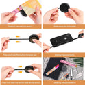 iBayam 2 Pack Tape Measure Measuring Tape for Body Fabric Sewing Tailor Cloth Knitting Vinyl Home Craft Measurements, 60-Inch Soft Fashion Pink & Retractable Black Double Scales Rulers for Body Weight