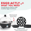 DASH Electric Rapid Egg Cooker for Hard Boiled/Poached/Scrambled Eggs or Omelets with Auto Shut-Off Feature, Black, 7 Egg Capacity
