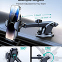 VICSEED [No.1 Powerful Suction] [Rally Racing-Grade Stability] Phone Holders for Your Car 2025 Upgraded Car Phone Holder Mount Truck Stand for Dashboard Windshield Vent for iPhone Samsung All Phones