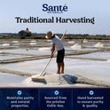 Sante Naturelle Celtic Salt Organic Fine Ground - 1.1lb (18oz) Unrefined French Mineral Sea Salt Organic, Rich in 82+ Minerals, 100% Natural & Hand Harvested Sal Celtica