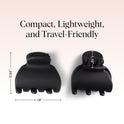 Kitsch Mini Claw Clips for Women - Stylish Small Hair Clips for Kids | Stays In Place Without Pulling or Snagging | Durable & Sturdy Plastic | Ideal Gifts for Women - Tortoise & Black, 6 Pcs
