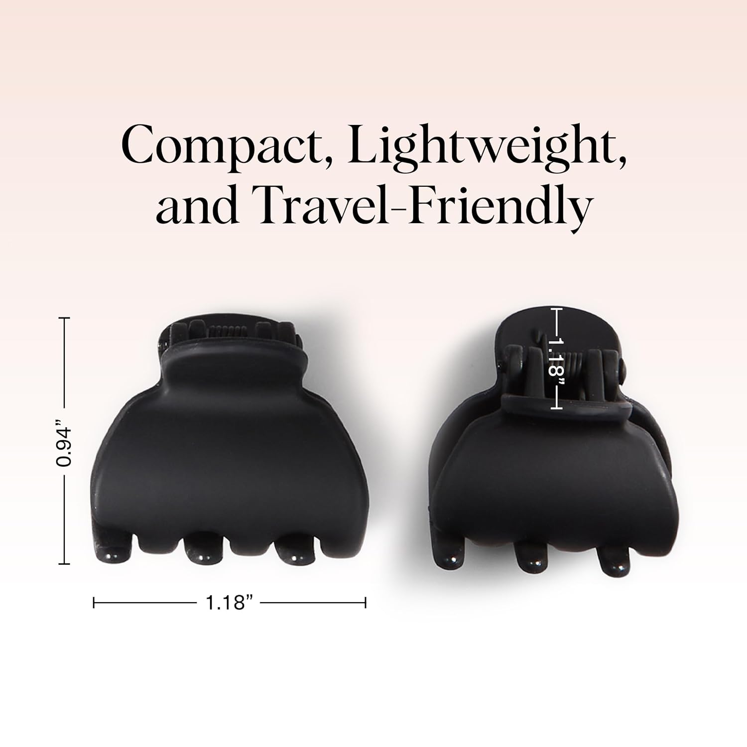 Kitsch Mini Claw Clips for Women - Stylish Small Hair Clips for Kids | Stays In Place Without Pulling or Snagging | Durable & Sturdy Plastic | Ideal Gifts for Women - Tortoise & Black, 6 Pcs