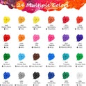 Caliart 24 Colors Acrylic Paint Set with 12 Brushes, Art Craft Paints Gifts Trendy Stuff for Adults Artists, Halloween Pumpkin Canvas Ceramic Rock Eggs Painting Kit Art Supplies