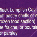 Romanoff Caviar Black Lumpfish, 2 oz, Whole
