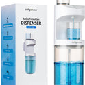 Automatic Mouthwash Dispenser for Bathroom,Bathroom Accessories 19.4 Fl Oz Dispensers with Magnetic Cups,Wall Mounted Dispenser,Suitable for All Age Groups,White