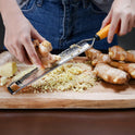 Deiss PRO Citrus Lemon Zester & Cheese Grater — Parmesan Cheese, Lemon, Ginger, Garlic, Nutmeg, Chocolate, Vegetables, Fruits - Razor-Sharp Stainless Steel Blade + Protect Cover - Dishwasher Safe