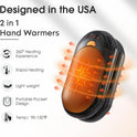 AI Hand Warmers Rechargeable 2 Pack, 6000mAh Electric Hand Warmers, AI Smart Chips 20Hrs Long Safe Heat, Portable Pocket Heater, Gifts for Christmas, Outdoor, Golf, Hunting, Camping Accessories