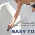 Anti Slip Shower Stickers, Adhesive Decals Safety Strips Scraper for Bath Tub, Shower, Stairs, 24 Pieces (Clear)