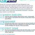 Epsoak Epsom Salt 19 lb. Magnesium Sulfate USP, Resealable Epsom Salt Bulk Bags Unscented, Made in The USA, Cruelty-Free Certified