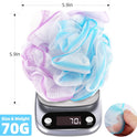 Chuya Bath Sponges Loofahs 70 Grams Large Size,4 Pack Shower Sponge Exfoliating Cleaning Bath Loofa Body Scrubber Balls for Women Men Children Washing
