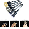 6pcs Car Detailing Brush Set-2pcs Boars Hair Car Detailing Brushes,2pcs Ultra Soft No Scratch Detailing Brush for Air Vent,Leather Seat 2pcs Detail Brushes car Detailing for Interior Exterior