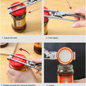 zengxiaoyun® Master Jar & Bottle Opener, Adjustable Multifunctional Stainless Steel Can Opener Jar Lid Gripper, Manual,Kitchen Accessories