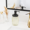 Jarmazing Products Mason Jar Soap Dispenser - Black - 16 oz Ball Mason Jar Liquid Dispenser for Kitchen & Bathroom - Glass - Kitchen Soap Dispenser with Rust Proof Stainless Steel Pump & Lid