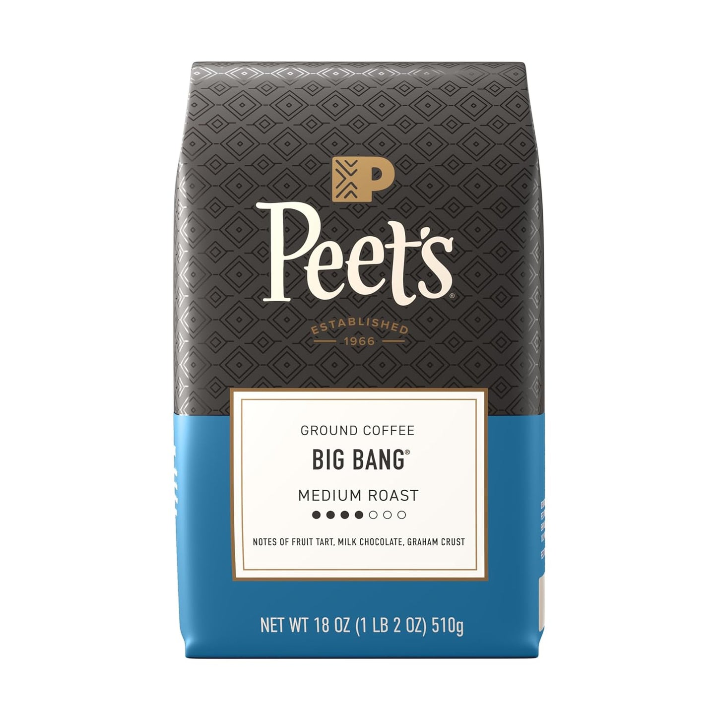 Peet's Coffee, Medium Roast Ground Coffee, 100% Arabica Coffee - Big Bang 18 Ounce Bag