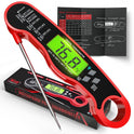 Meat Thermometer Digital - Instant Read Waterproof Food Thermometer with Backlight for Cooking, Grill, Candy, Kitchen & Stocking Stuffers for Men - Red