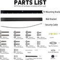 No Stud TV Wall Mount, Drywall Studless TV Hanger No Damage, No Drill, Non Screws, Dry Wall Flat Screen TVs Easy Install Bar Bracket fits VESA 12-55 inch TVs up to 99 lbs, Include Hardware Levels