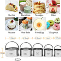 HULISEN Biscuit Cutter Set (5 Pieces/Set), Round Cookies Cutter with Handle, Professional Baking Dough Tools, Gift Package
