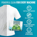 Sudstainables Laundry Detergent Sheets (200 Loads) – Eco-Friendly, Zero Waste, Plastic-Free Laundry Washing Machines Soap Sheets; Dissolvable, Space-Saving Strips for Travel (Fresh Linen)