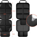 Car Seat Protector 1 Pack Car Seat Cushion Mat Thickest Padding,Waterproof 600D Fabric Car Seat Covers for Non-Slip Backing Mesh Pockets for Baby and Pet (Black, 1 Pc)