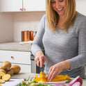 Cutting Boards for Kitchen - BPA-Free Chopping Board - Different Sizes & Non Slip Handles - Reversible, Large Cutting Board Set - Unique Gifts for Cooks Who Have Everything - 3-Pack Gray