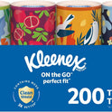 Kleenex Perfect Fit Facial Tissues, 4 Cannisters, 50 Tissues per Can, 2-Ply (200 Total), Packaging May Vary