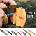 Smith's CCKS 2-Step Knife Sharpener - Yellow - 2-Step Preset Coarse & Fine Slots - Outdoor Handheld Knife Sharpener - Fishing, Hunting, Fillet, Pocket Knives - Compact Plastic Portable Keychain Tool